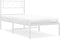 vidaXL - Bedframe - met - hoofdbord - metaal - wit - 80x200 - cm
