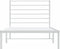 vidaXL - Bedframe - met - hoofdbord - metaal - wit - 80x200 - cm