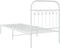 vidaXL - Bedframe - met - hoofdbord - metaal - wit - 80x200 - cm