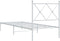 vidaXL - Bedframe - met - hoofdbord - metaal - wit - 80x200 - cm
