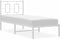 vidaXL - Bedframe - met - hoofdbord - metaal - wit - 80x200 - cm