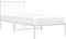 vidaXL - Bedframe - met - hoofdbord - metaal - wit - 80x200 - cm