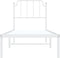 vidaXL - Bedframe - met - hoofdbord - metaal - wit - 80x200 - cm