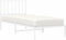 vidaXL - Bedframe - met - hoofdbord - metaal - wit - 80x200 - cm