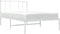 vidaXL - Bedframe - met - hoofdbord - metaal - wit - 80x200 - cm
