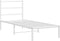 vidaXL - Bedframe - met - hoofdbord - metaal - wit - 80x200 - cm