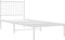 vidaXL - Bedframe - met - hoofdbord - metaal - wit - 80x200 - cm