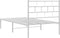 vidaXL - Bedframe - met - hoofdbord - metaal - wit - 80x200 - cm