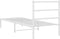 vidaXL - Bedframe - met - hoofdbord - metaal - wit - 80x200 - cm