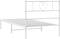 vidaXL - Bedframe - met - hoofdbord - metaal - wit - 80x200 - cm