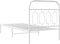 vidaXL - Bedframe - met - hoofdbord - metaal - wit - 80x200 - cm