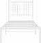 vidaXL - Bedframe - met - hoofdbord - metaal - wit - 80x200 - cm