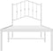 vidaXL - Bedframe - met - hoofdbord - metaal - wit - 80x200 - cm