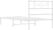 vidaXL - Bedframe - met - hoofdbord - metaal - wit - 80x200 - cm