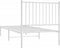 vidaXL - Bedframe - met - hoofdbord - metaal - wit - 80x200 - cm