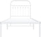 vidaXL - Bedframe - met - hoofdbord - metaal - wit - 80x200 - cm