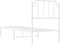 vidaXL - Bedframe - met - hoofdbord - metaal - wit - 80x200 - cm