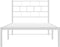 vidaXL - Bedframe - met - hoofdbord - metaal - wit - 80x200 - cm