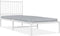 vidaXL - Bedframe - met - hoofdbord - metaal - wit - 80x200 - cm
