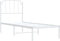 vidaXL - Bedframe - met - hoofdbord - metaal - wit - 80x200 - cm