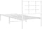 vidaXL - Bedframe - met - hoofdbord - metaal - wit - 80x200 - cm