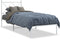 vidaXL - Bedframe - met - hoofdbord - metaal - wit - 80x200 - cm