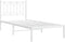 vidaXL - Bedframe - met - hoofdbord - metaal - wit - 80x200 - cm