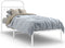 vidaXL - Bedframe - met - hoofdbord - metaal - wit - 80x200 - cm