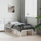 vidaXL - Bedframe - met - hoofdbord - metaal - wit - 80x200 - cm