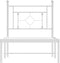 vidaXL - Bedframe - met - hoofdbord - metaal - wit - 80x200 - cm