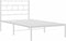 vidaXL - Bedframe - met - hoofdbord - metaal - wit - 80x200 - cm