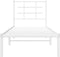 vidaXL - Bedframe - met - hoofdbord - metaal - wit - 80x200 - cm