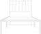 vidaXL - Bedframe - met - hoofdbord - metaal - wit - 80x200 - cm