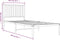 vidaXL - Bedframe - met - hoofdbord - metaal - wit - 80x200 - cm