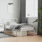 vidaXL - Bedframe - met - hoofdbord - metaal - wit - 80x200 - cm