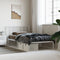 vidaXL - Bedframe - met - hoofdbord - metaal - wit - 80x200 - cm