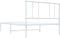 vidaXL - Bedframe - met - hoofdbord - metaal - wit - 80x200 - cm