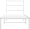 vidaXL - Bedframe - met - hoofdbord - metaal - wit - 80x200 - cm