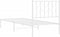 vidaXL - Bedframe - met - hoofdbord - metaal - wit - 80x200 - cm