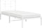 vidaXL - Bedframe - met - hoofdbord - metaal - wit - 80x200 - cm
