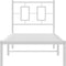 vidaXL - Bedframe - met - hoofdbord - metaal - wit - 80x200 - cm