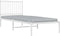 vidaXL - Bedframe - met - hoofdbord - metaal - wit - 80x200 - cm