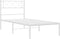vidaXL - Bedframe - met - hoofdbord - metaal - wit - 90x190 - cm