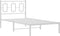 vidaXL - Bedframe - met - hoofdbord - metaal - wit - 90x190 - cm