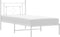 vidaXL - Bedframe - met - hoofdbord - metaal - wit - 90x190 - cm