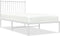 vidaXL - Bedframe - met - hoofdbord - metaal - wit - 90x190 - cm