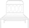 vidaXL - Bedframe - met - hoofdbord - metaal - wit - 90x190 - cm