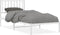 vidaXL - Bedframe - met - hoofdbord - metaal - wit - 90x190 - cm