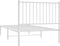 vidaXL - Bedframe - met - hoofdbord - metaal - wit - 90x190 - cm