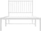 vidaXL - Bedframe - met - hoofdbord - metaal - wit - 90x190 - cm
